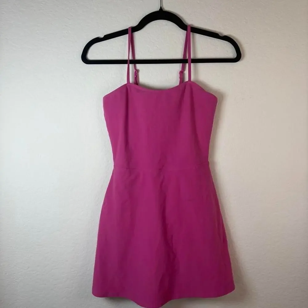 ALO Yoga Hot Pink Athletic Mini Dress Built-In Shorts Size XXS
